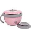 Mizu Baby Taiki Thermal Plate - Pink - Airtight Closure with Handle - Base Convertible into a Second Bowl Thermal Containers