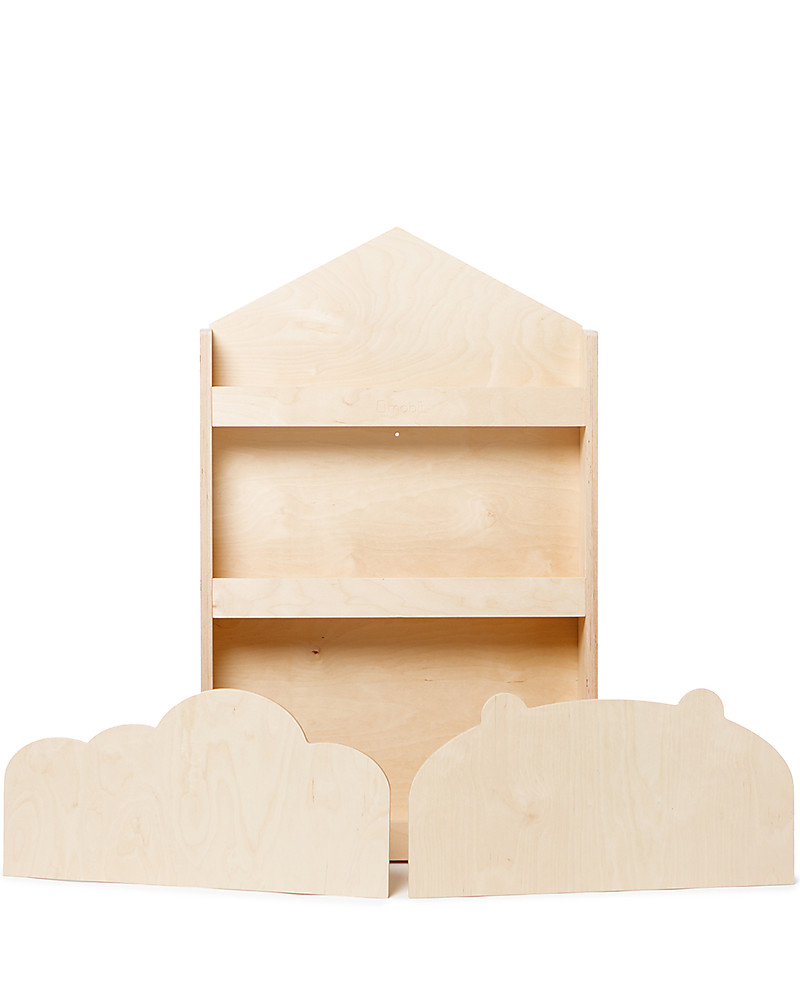Moblì Dotty Montessori Front Bookcase - Wooden House - 60x13x95 cm unisex ( bambini)