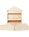 Moblì Dotty Montessori Front Bookcase - Wooden Cloud - 60x13x95 cm Montessori Bookcases