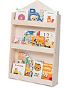 Moblì Dotty Montessori Front Bookcase - Wooden House - 60x13x95 cm Montessori Bookcases
