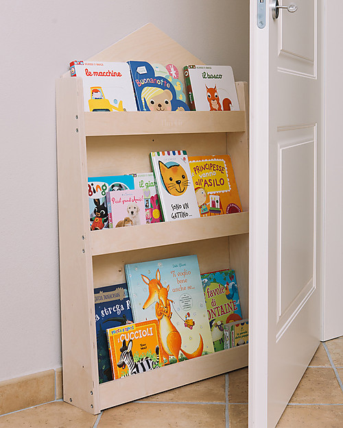 Moblì Dotty Montessori Front Bookcase - Wooden House - 60x13x95 cm Montessori Bookcases