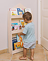 Moblì Dotty Montessori Front Bookcase - Wooden House - 60x13x95 cm Montessori Bookcases