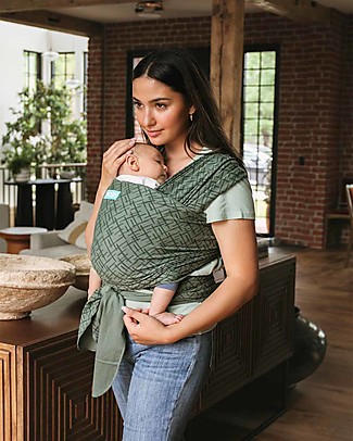Moby Wrap Classic Wrap - 100% Cotton - Easy to Wear! - Olive Baby Slings