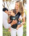 Moby Wrap Cloud Hybrid Carrier - Easy to wear! - High rise - Charcoal Grey, Checked Baby Carriers
