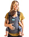 Moby Wrap Cloud Hybrid Carrier - Easy to wear! - High rise - Charcoal Grey, Checked Baby Carriers