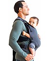 Moby Wrap Cloud Hybrid Carrier - Easy to wear! - High rise - Charcoal Grey, Checked Baby Carriers
