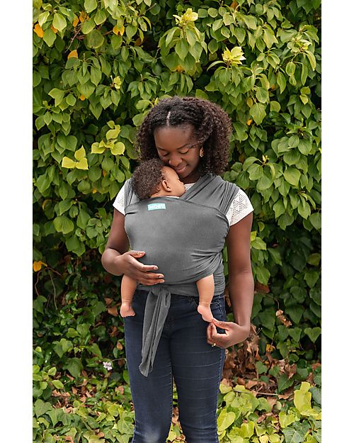 Moby Wrap Elements Wrap As soft as a feather and easy to wear Asphalt unisex bambini