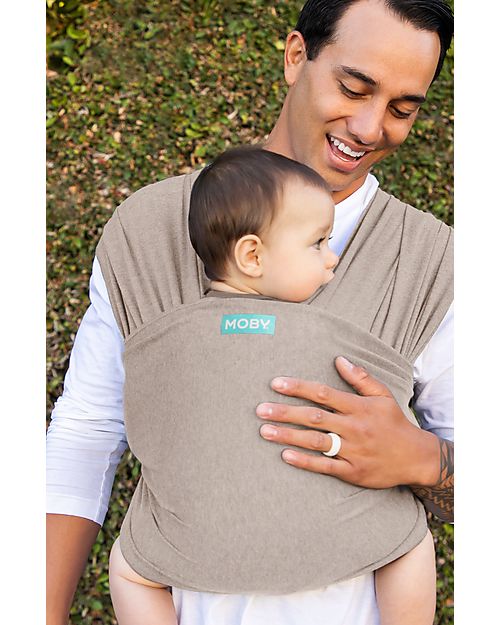 Moby Wrap Elements Wrap - As soft as a feather and easy to wear - Taupe Baby Slings