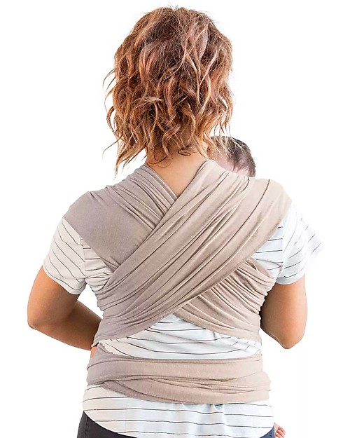 Moby Wrap Elements Wrap - As soft as a feather and easy to wear - Taupe Baby Slings