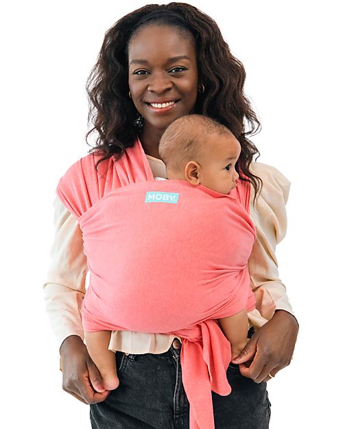 Moby Wrap Elements Wrap - As soft as a feather and easy to wear - Watermelon Baby Slings