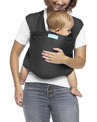 Moby Wrap Evolution Wrap - 100% cotton - Easy to wear - Charcoal Baby Slings
