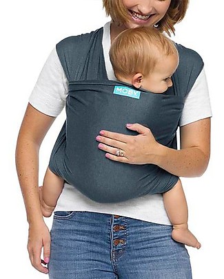 Moby Wrap Evolution Wrap - Ultrasoft and easy to wear! - Denim Baby Slings
