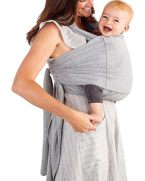 Moby Wrap Fit Hybrid Carrier - 100% Cotton - Grey Baby Slings