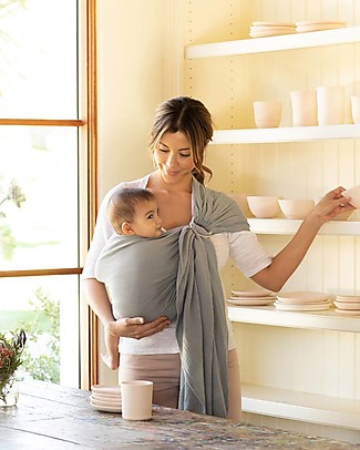 Moby Wrap Ring Sling - 100% Cotton Gauze - Pewter Baby Slings