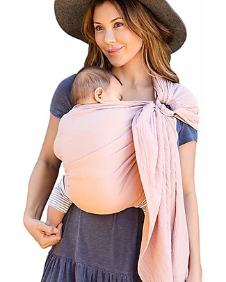Moby Wrap Ring Sling - 100% Cotton Gauze - Rosé Baby Slings