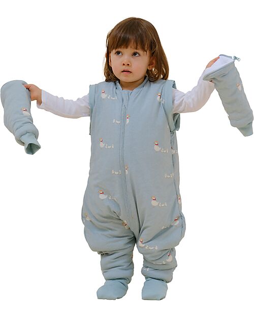 molis&co Sleeping Jumpsuit with Sleeves and Socks - Duck Family - TOG 2.5 - 1 year (70-80 cm) Sleeping Bags