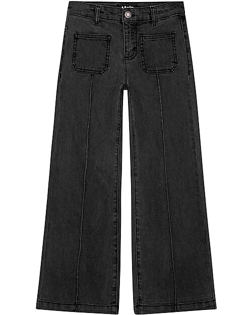Molo Adina Denim Pants - Charcoal - Cotton Jeans