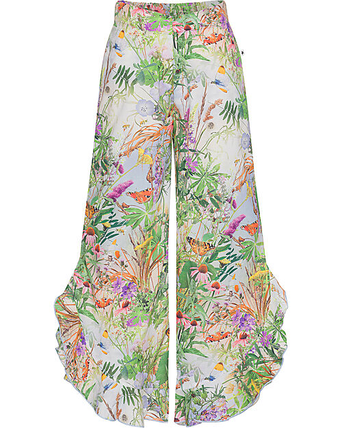 Molo Aretha Flared Long Trousers - Wild Nature - 100% Organic Cotton GOTS Certified Trousers