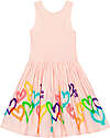 Molo Cassandra Dress with Colored Hearts - Pink - 100% Cotton Dresses_