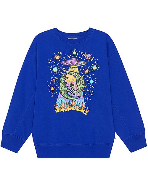 Molo Magni Sweater - Reef Blue - Cotton Sweatshirts