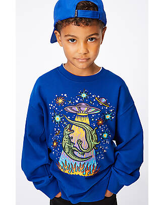 Molo Magni Sweater - Reef Blue - Cotton Sweatshirts