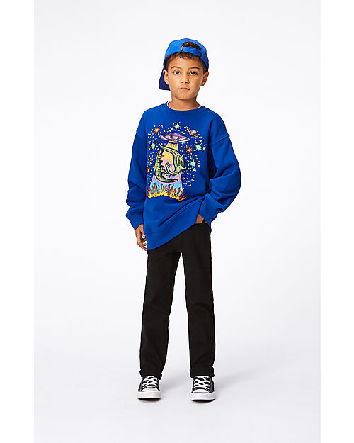 Molo Magni Sweater - Reef Blue - Cotton Sweatshirts