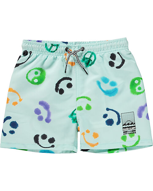 Molo Niko Swimming Costume - Multi Smile - with Drawstring Swimming Trunks