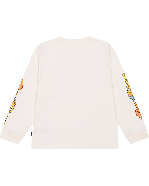 Molo Rube Long Sleeve Shirt - On Fire - Cream - 100% Organic Cotton Sweatshirts