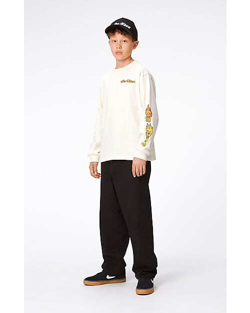 Molo Rube Long Sleeve Shirt - On Fire - Cream - 100% Organic Cotton Sweatshirts