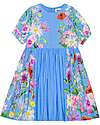 Molo Short Sleeves Blue Garden Dress - Cally - 100% Bio Cotton GOTS Dresses_