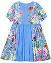 Molo Short Sleeves Blue Garden Dress - Cally - 100% Bio Cotton GOTS Dresses_