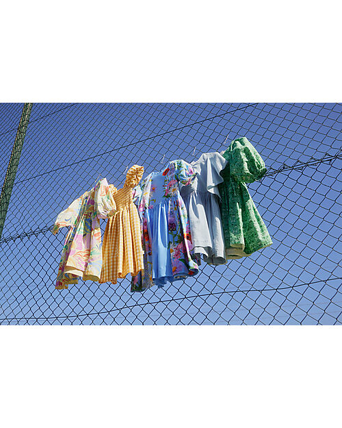 Molo Short Sleeves Blue Garden Dress - Cally - 100% Bio Cotton GOTS Dresses_
