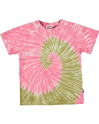 Molo Short Sleeves Shirt - Pink Swirl - 100% Organic Cotton GOTS T-shirts