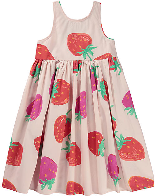 Molo Sleeveless Dress - Strawberries - 100% Organic Cotton GOTS Dresses_