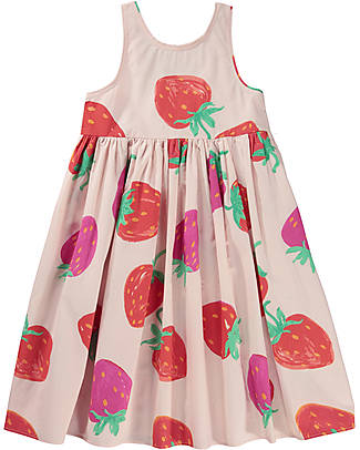 Molo Sleeveless Dress - Strawberries - 100% Organic Cotton GOTS Dresses_