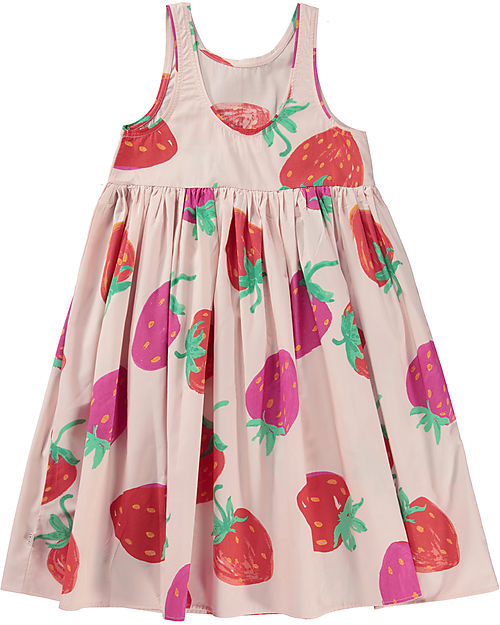 Molo Sleeveless Dress - Strawberries - 100% Organic Cotton GOTS Dresses_