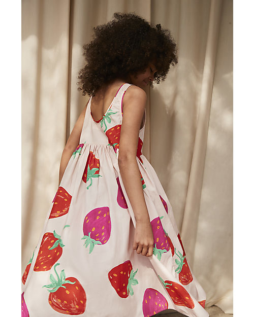 Molo Sleeveless Dress - Strawberries - 100% Organic Cotton GOTS Dresses_