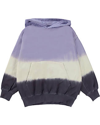 Molo Sweatshirt with Hood - Purple Stripe Dye - 100% Organic Cotton GOTS Sweatshirts