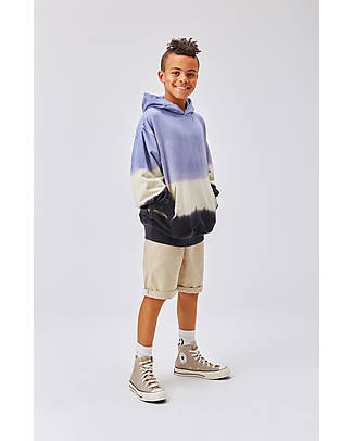 Molo Sweatshirt with Hood - Purple Stripe Dye - 100% Organic Cotton GOTS Sweatshirts