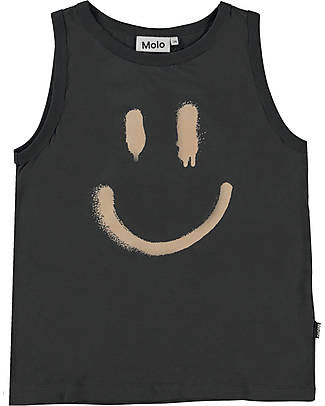 Molo Top No Sleeves - Space Gray - 100% Organic Cotton GOTS Tank Tops