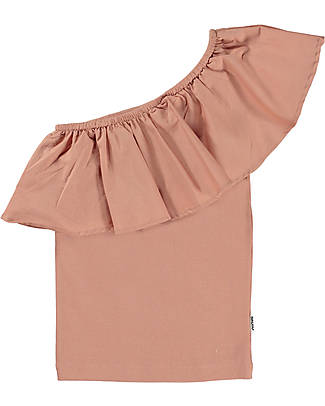 Molo Top no Sleeves with Ruffles - Muted Rose - Organic Cotton GOTS Tank Tops
