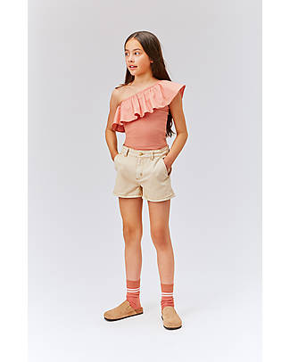 Molo Top no Sleeves with Ruffles - Muted Rose - Organic Cotton GOTS Tank Tops
