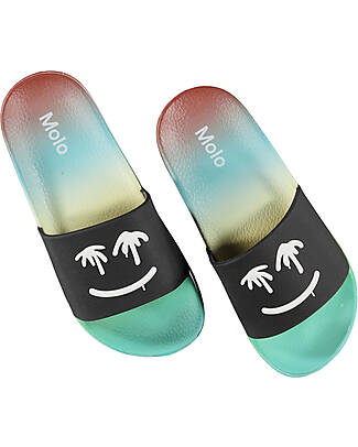 Molo Zhappy Slippers - Palm Spray Face Sandals
