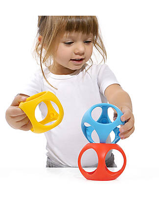 Moluk Oibo Soft Bricks - Silicone - 3 Primary Colors - Yellow/Red/Blue Story Making Games