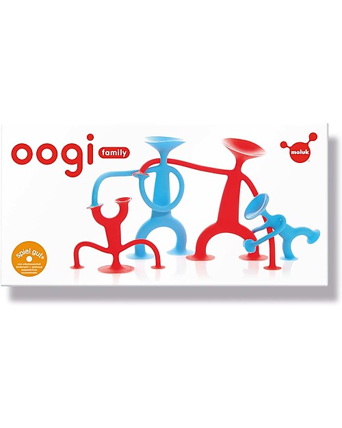 Moluk Oogi Mix Family , 4 pieces - Red/Blue - Silicone: safe and washable Story Making Games