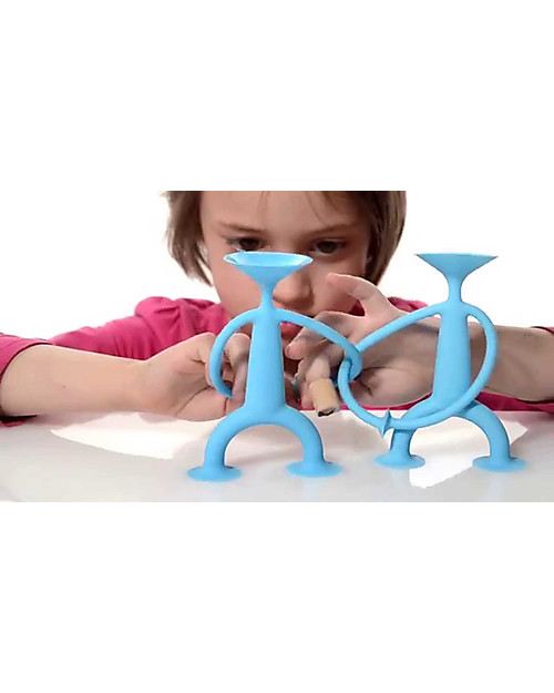 Moluk Oogi Mix Family , 4 pieces - Red/Blue - Silicone: safe and washable Story Making Games