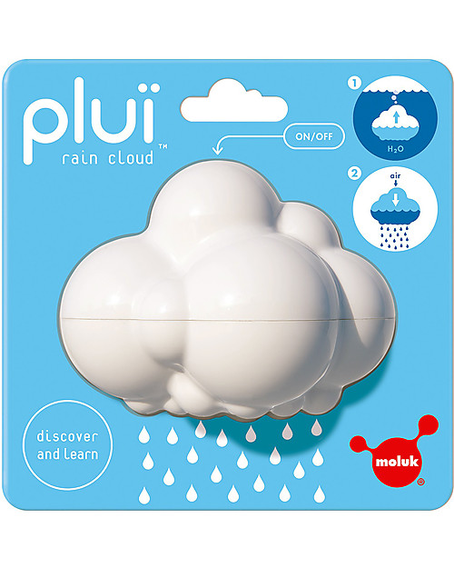 Moluk Pluï Rain Cloud Bath Toy - White (free of BPA, phthalates, latex) Bath Toys