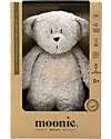 Moonie Bear Plush 2.0 with Natural Sounds, Classical Music, and Adjustable Light - Grey - GOTS and Oeko-Tex Certified Nightlights