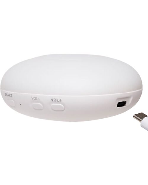 Moonie Bear Plush 2.0 with Natural Sounds, Classical Music, and Adjustable Light - Grey - GOTS and Oeko-Tex Certified Nightlights