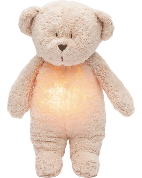 Moonie Bear Plush 2.0 with Natural Sounds, Classical Music, and Adjustable Light - Rose - GOTS and Oeko-Tex Certified Nightlights